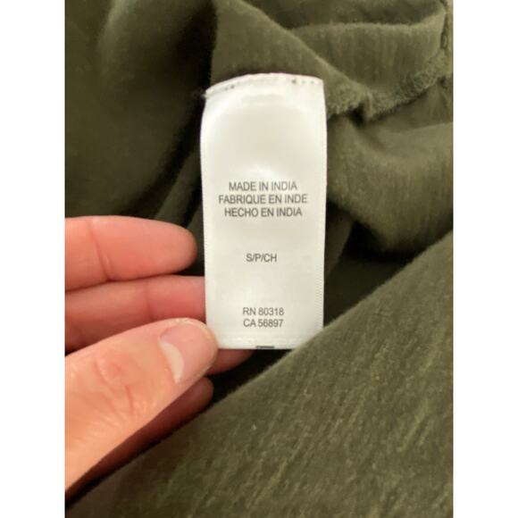 Lucky Brand Women's S Olive Green Crochet Lace Relaxed Tank Top - Picture 6 of 8